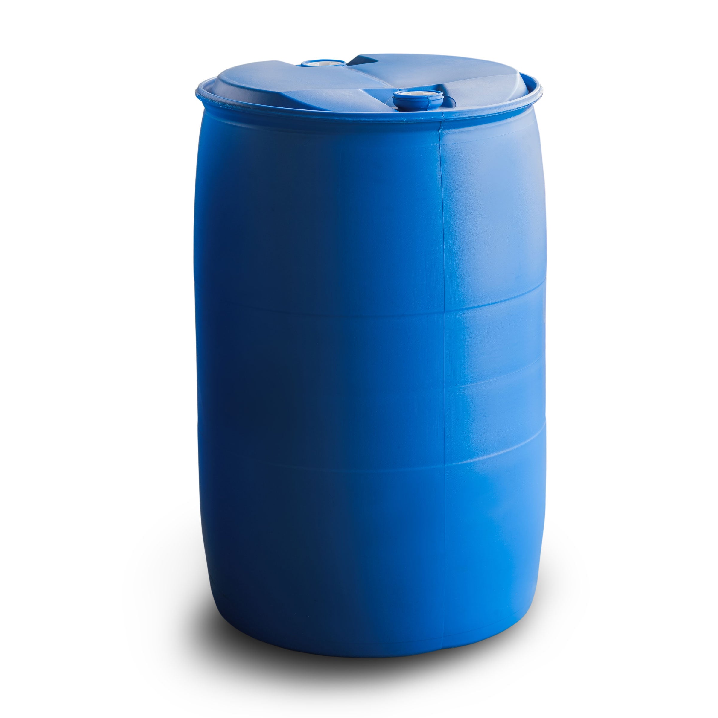 Blue HDPE Drum example that Berry Beautiful uses for bulk orders of red raspberry seed oil.