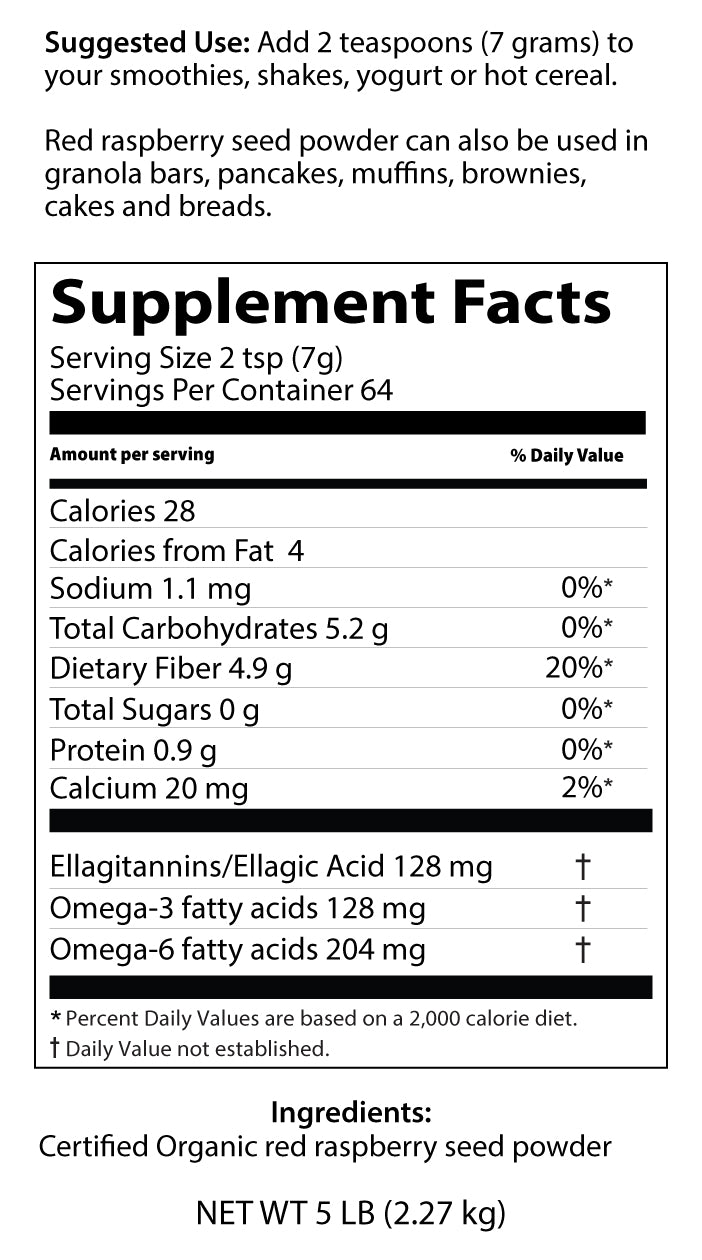 Zertifiziertes Bio-Himbeersamenpulver